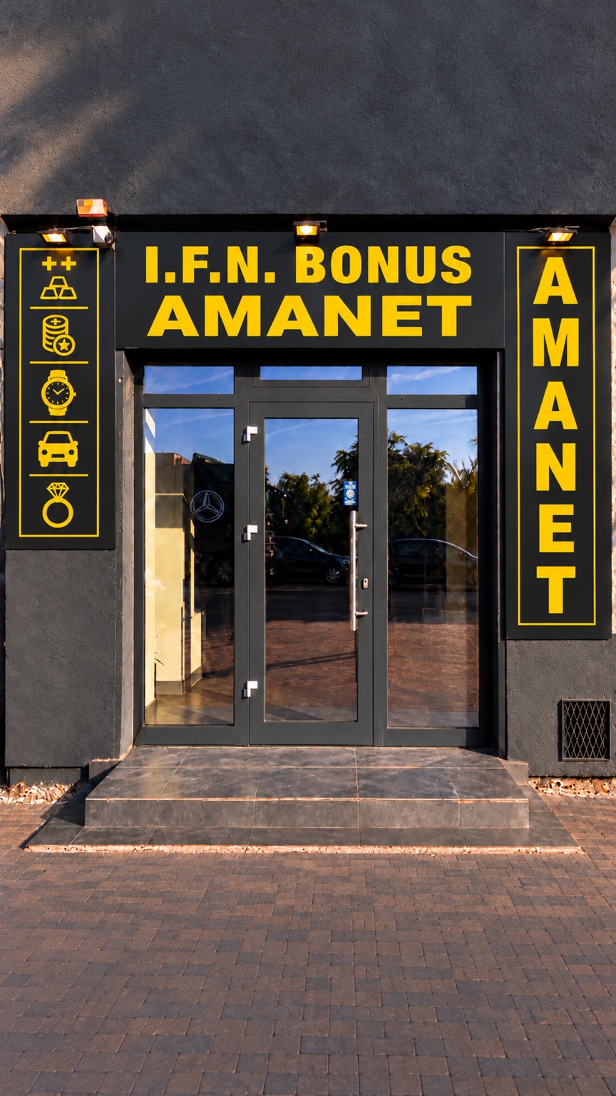 Fațada Bonus Amanet, ziua